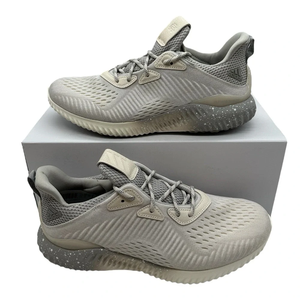 Adidas Reigning Champ x Alphabounce Shoes Mens Sz 9.5 Chalk Grey Sneakers CG5328